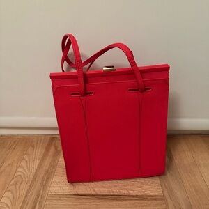 Elegant Red Orange Women's LAMARTHE Handbag